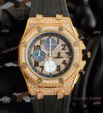 High Quality Copy Audemars Piguet Royal Oak Offshore Full Diamond Watch 44mm